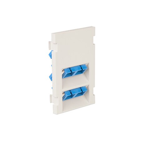 Leviton WALLPLATES 2 DPLX SC ZIRC BLUE 45 MOS 3U MODULE WH 41293-4CW